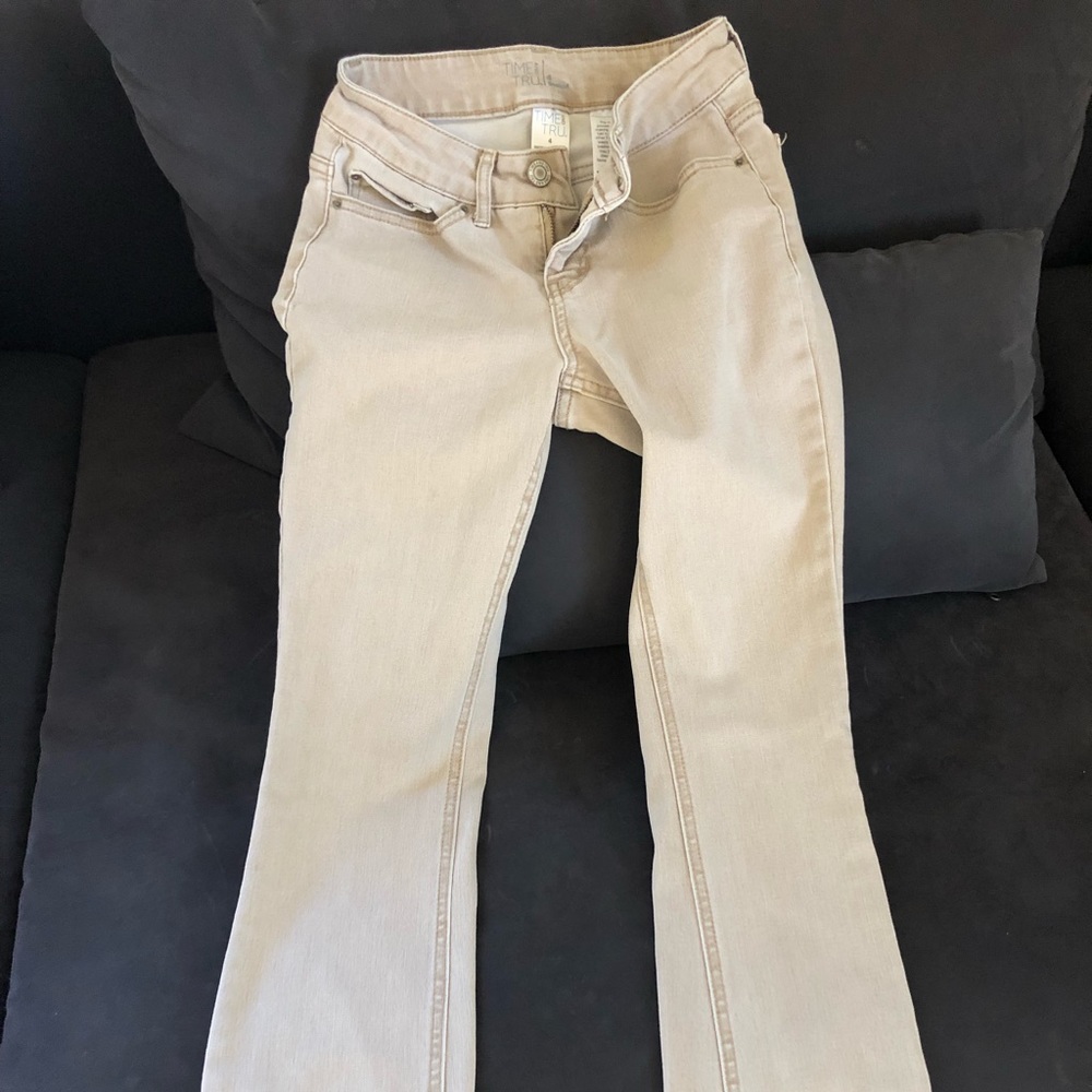 Khaki denim pants